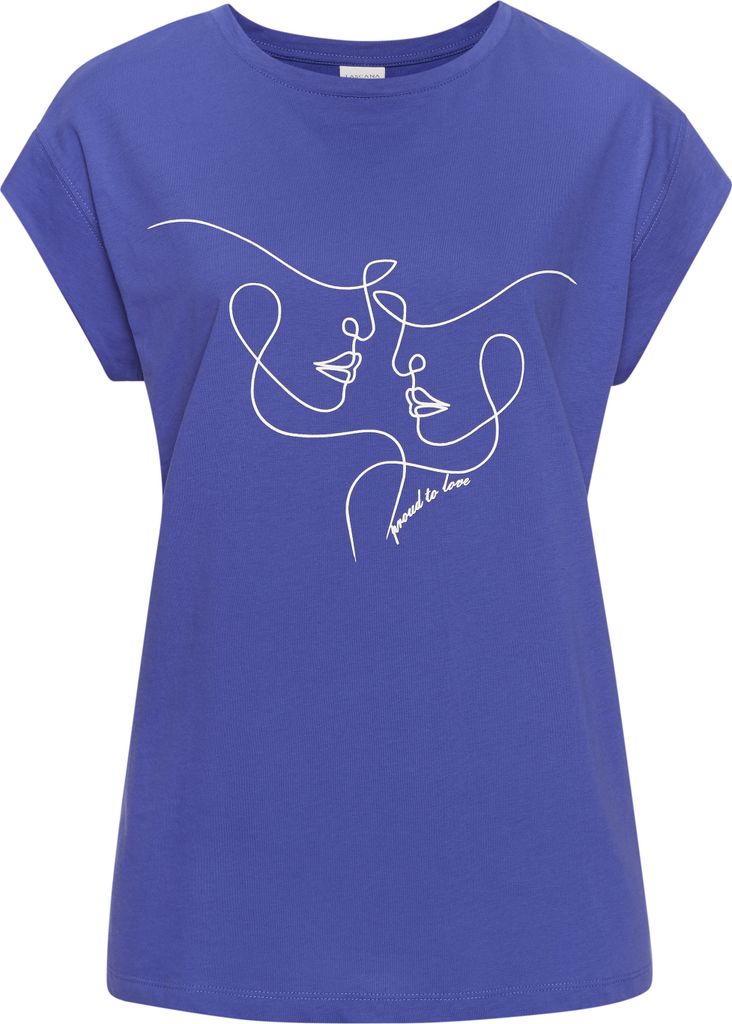 LASCANA Kurzarmshirt blau Größe 32/34