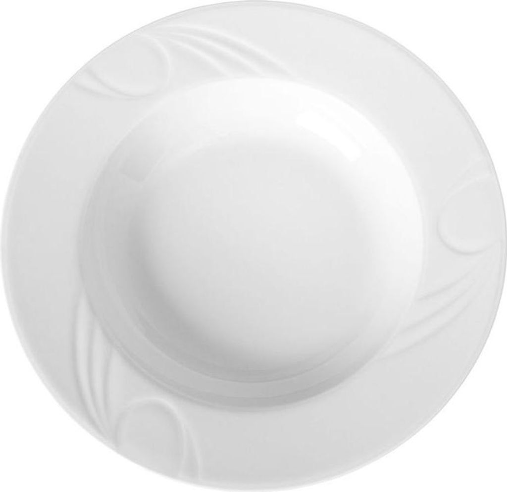 6x Suppen- und Pastateller, Karizma, weiß, Hotel Porzellan, 30 cm