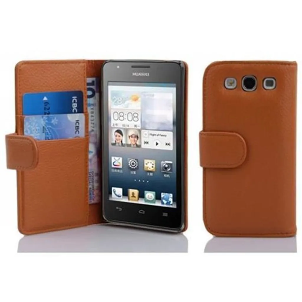 Custodia Protettiva Cadorabo Huawei Ascend G510 G520 G525 Brown