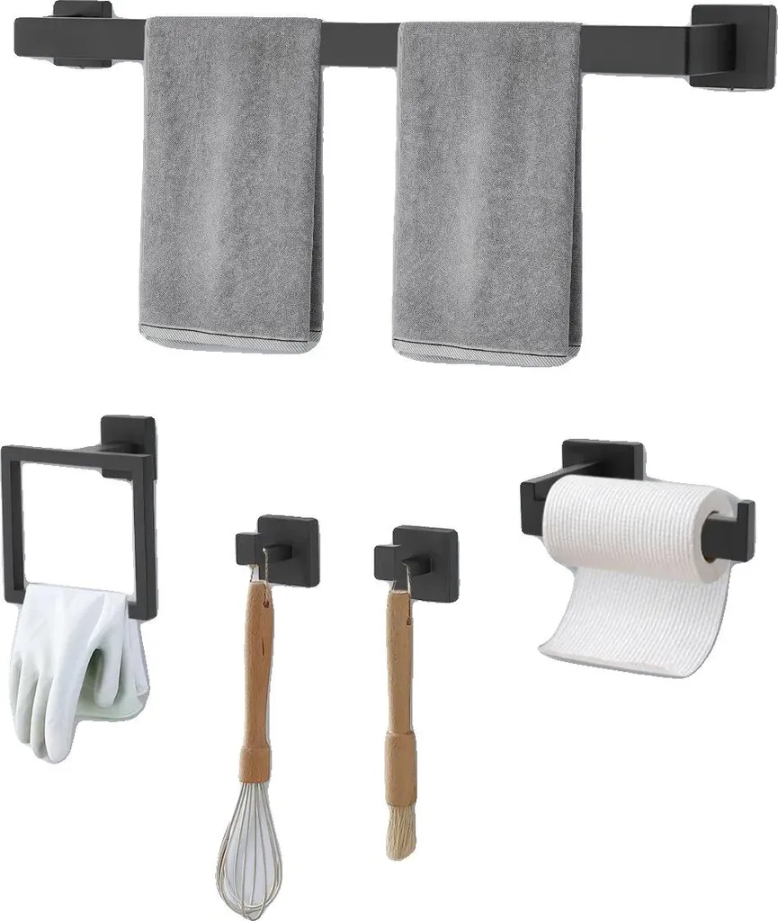 Barre porte-serviettes double anti-rouille : fini les serviettes humides