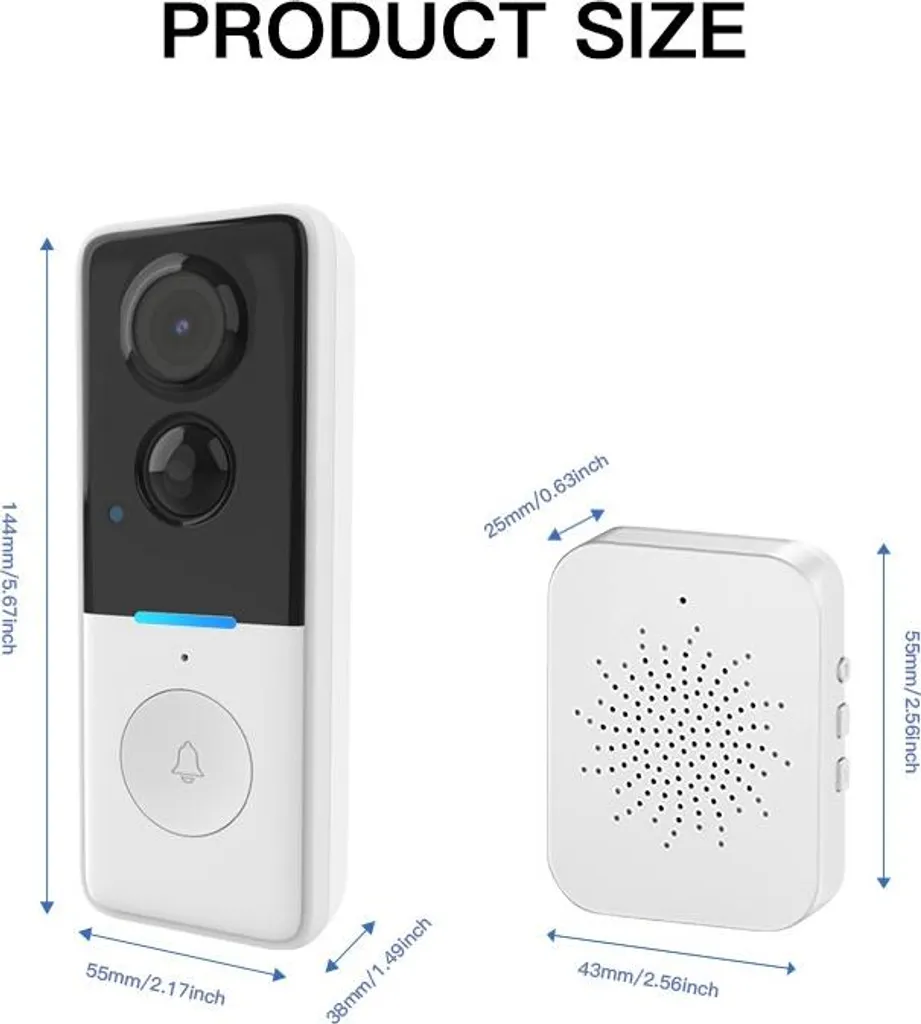 Sonnette Vidéo HD avec Audio Bidirectionnel et Coque de Protection Extérieure - 10