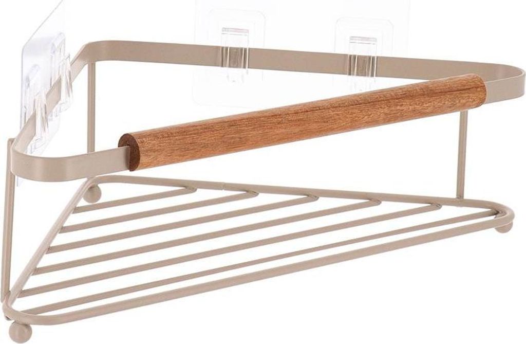 Eckregal aus deko-metall akazie zum aufstellen oder aufkleben - beige - Tendance