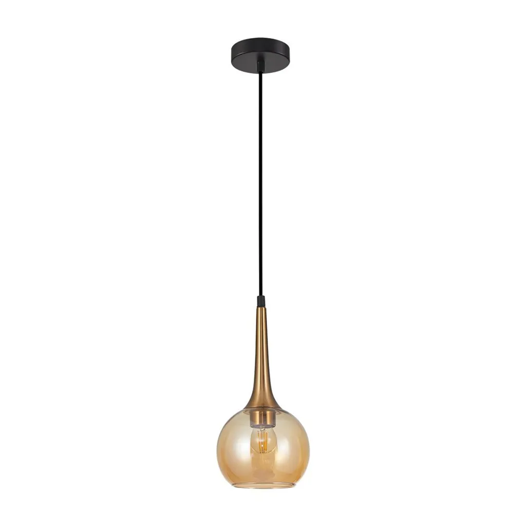 Lampada a sospensione Italux FAVERA PND-42361-1-BRO-AMB Vetro Ambra