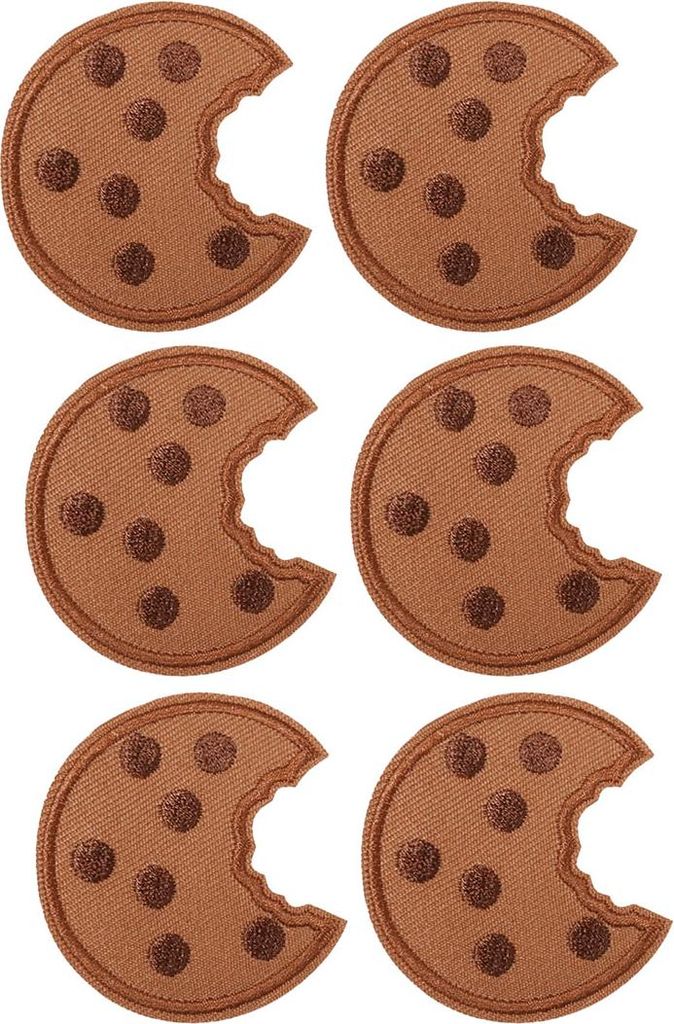 Aufnäher Cookie Keks Patches 6 Stk Set Produktbild 