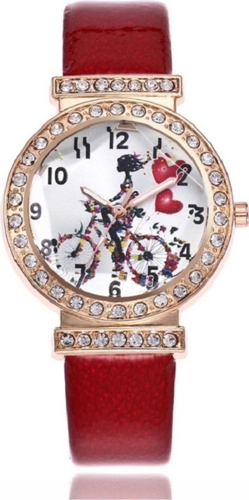 ZI-12914 Uhr - Elegante Damenuhr in Rot KP12914
