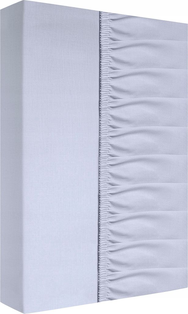 Bettlaken, Baumwolllaken, 100% Baumwolle, mit Gummiband 140x200 Silber