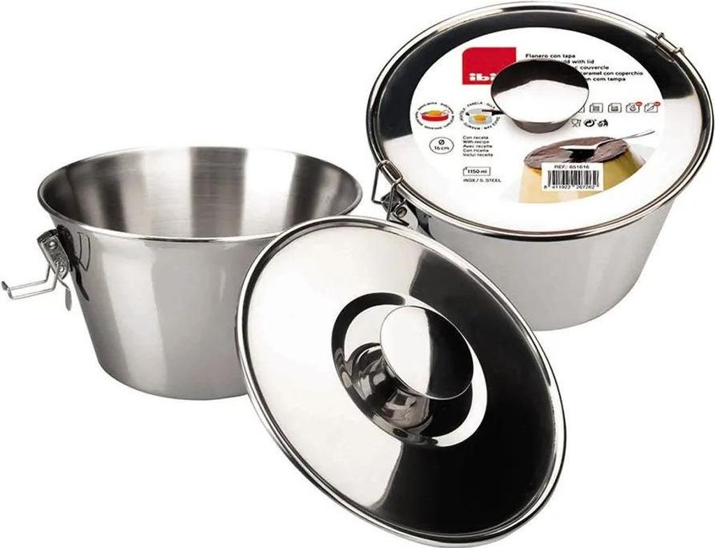 Ibili Nierdzewna Forma do Puddingu 18 Cm Srebrna Srebrna Zdjęcie produktu 