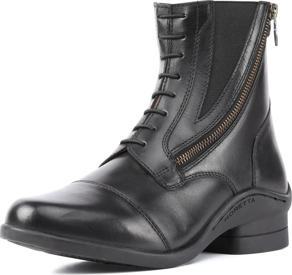 Bottes d'écurie Femme en Cuir Grainé Noir Moretta Alessia Taille 43 UE