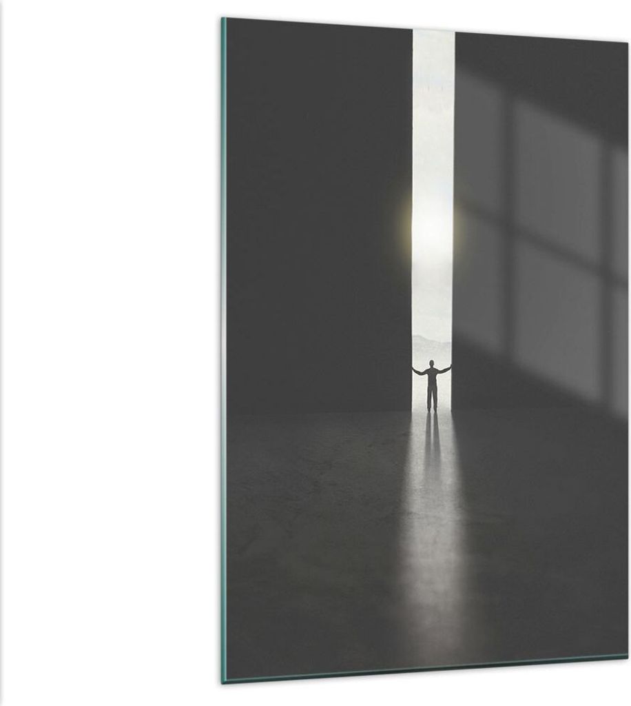 Bilder auf glas - Einteilig - Tor Mensch Licht - 80x120cm - Produktbild 