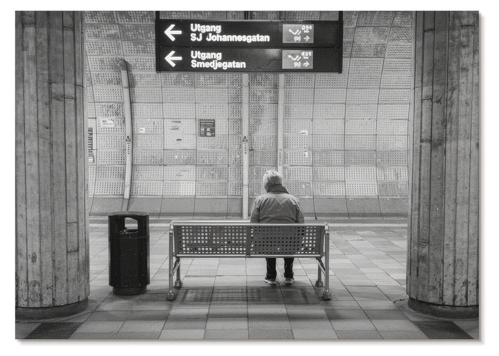 POSTER - 84x59 cm (A1) - Leona - Minimalistischer urbaner Raum, graue Moderne - Wandbild für Wohnzimmer Schlafzimmer & Flur, Modernes Poster Wandd...