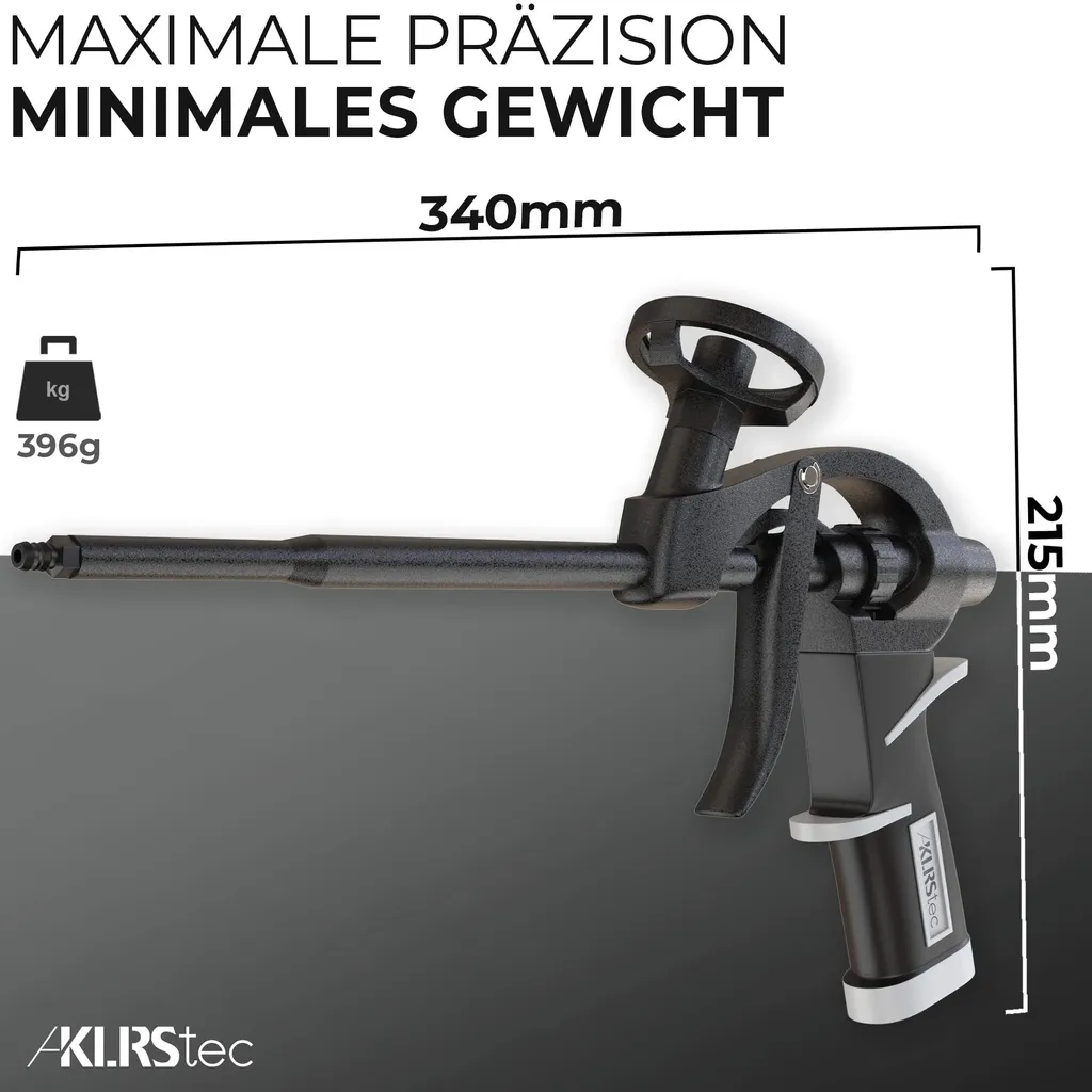 Pistolet à Mousse Polyuréthane PTFE Anti-adhérent Réglage Débit à une Main