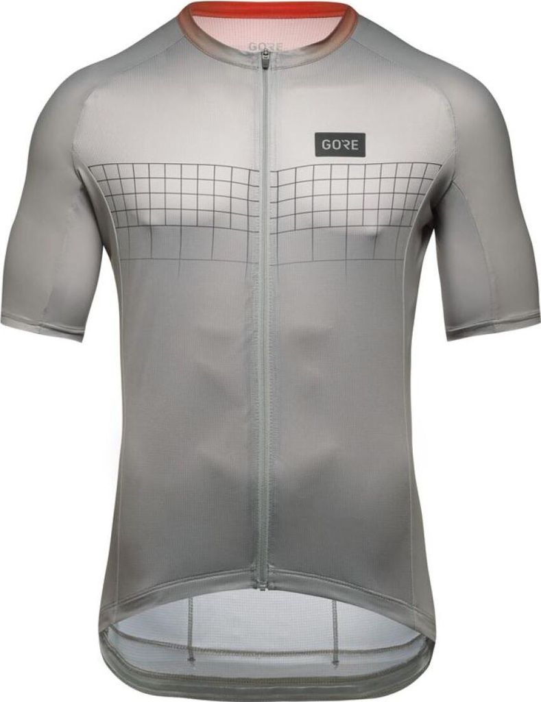 GORE Kurzarm Fahrradtrikot - GRID FADE 2.0 - Grau/Orange XL