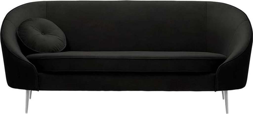 Dreisitzer-Sofa Kooper-Velluto 20-Standard piping-chrome metal