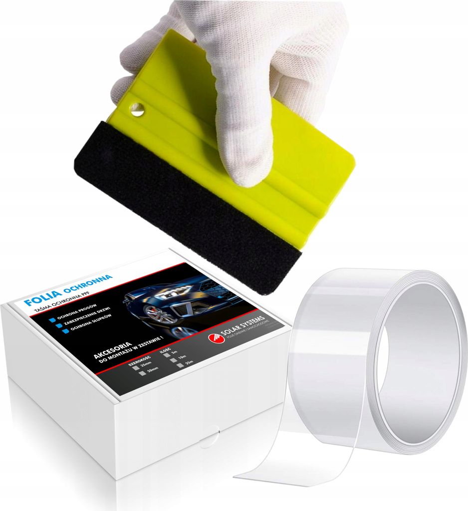 Solar Systems | Schutzfolie für Türschweller PPF 5cm x 5m - Kratzschutz - Wasserfest - Hochwertige Folienqualität