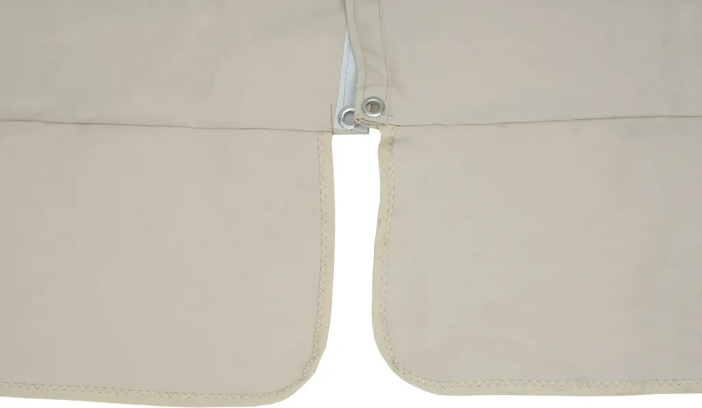 Toile parasol T44 crème 3x3m en polyester durable avec flap de ventilation
