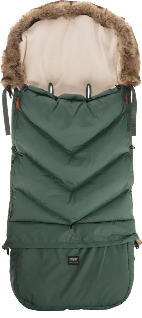 Manteau hiver bébé ZOPA Fluffy Combi vert - Doublure ultra douce et chaude