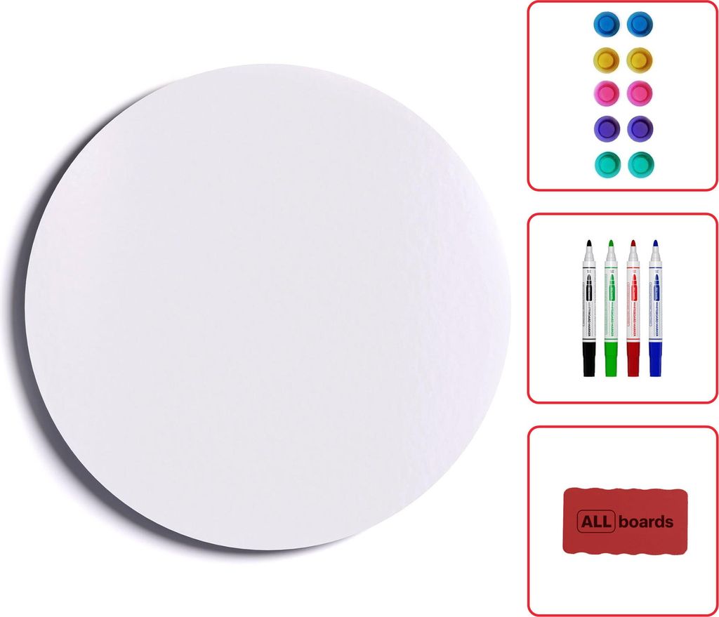 Tablica magnetyczna okrągła biała KOŁO średnica 40cm - Zdjęcie produktu 
