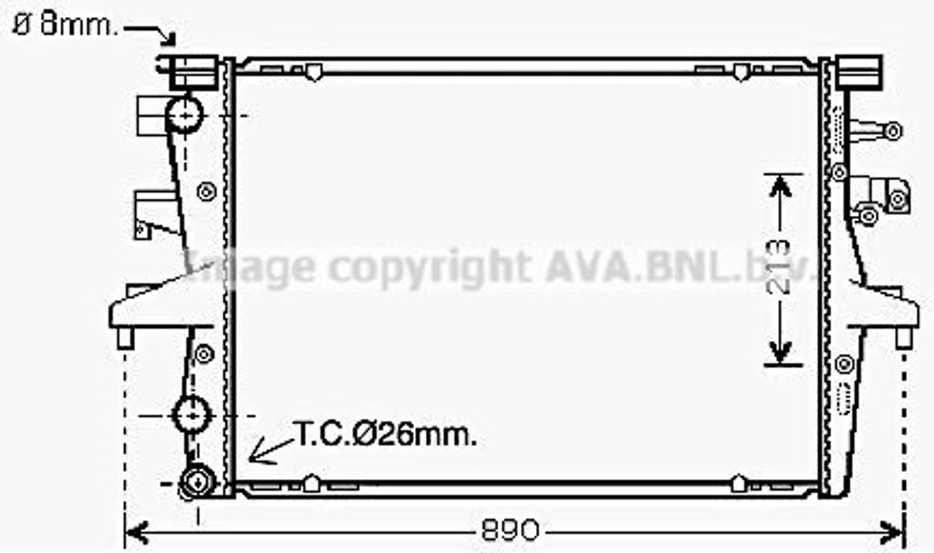 PRASCO VN2230 - OE 7H0121253F Kühler, Motorkühlung für T5