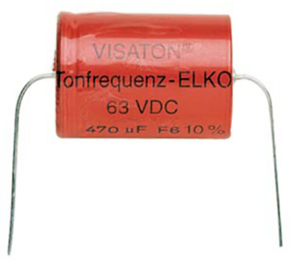VISATON VS-47/63BA - Rot - Fixed capacitor - Zylindrische - Gleichstrom - 47000 nF - 10%