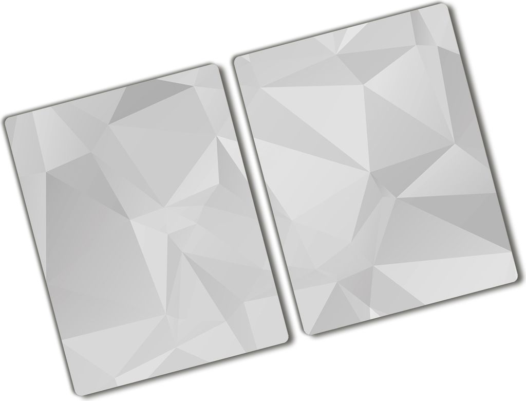 Tulup Glas Herdabdeckplatte - 2x40x52 cm - Glaskeramikkochfeld-Abdeckung Spritzschutz Glasabdeckplatte Kochplattenabdeckung und Schneidebrett - Zwe...