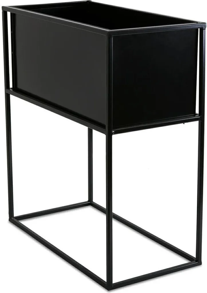 Jardinière sur pied design noir 50 cm pour salon et décoration moderne