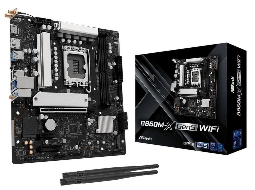 ASRock B860M-X Mainboard Sockel PC Intel LGA 1851 Formfaktor Details Micro-ATX - Mainboard - Intel Sockel 1851 (Core Ultra 100&200)