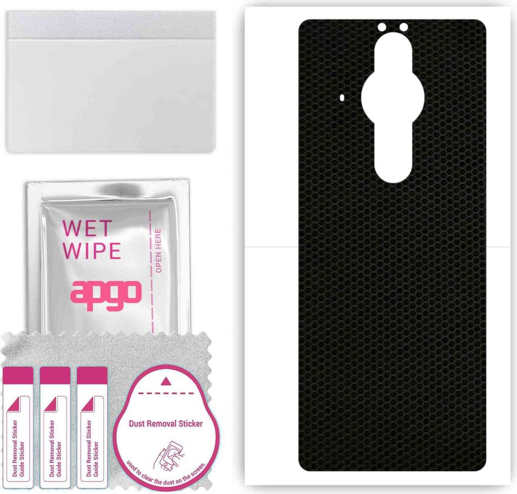 apgo Rückseite Schutzfolie, Skin, kompatibel mit Sony Xperia PRO, Hinten Displayschutzfolie aus Vinylfolie, kratzfest, einfache Montage - Matrix