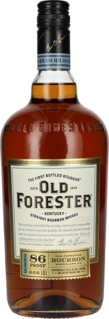 Old Forester 86 Proof Kentucky Straight Bourbon Whisky 43% Produktbild 