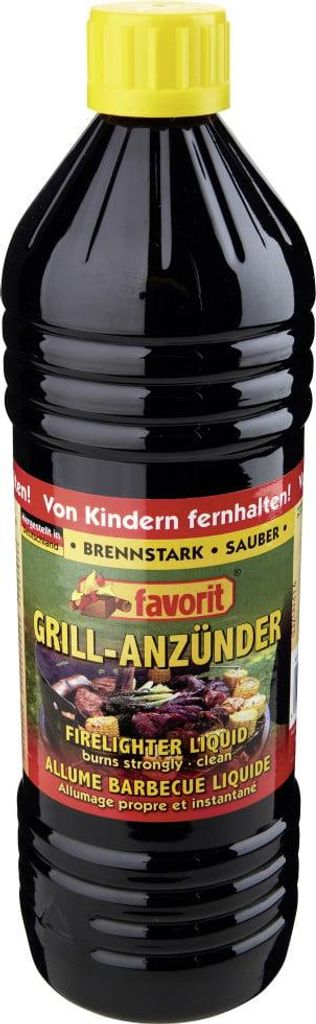 Favorit Grillanzünder flüssig 1000 ml; Anzünder brennstark, Obrázek produktu 