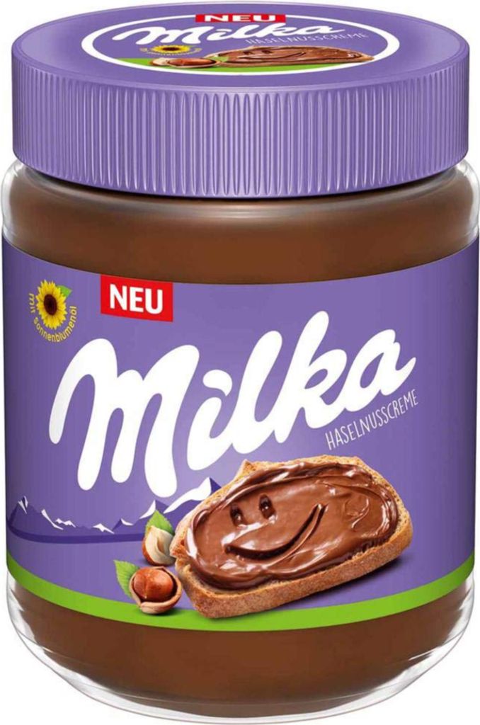 Milka Haselnusscreme Brotaufstrich mit vollmundigen Haselnüssen 600g