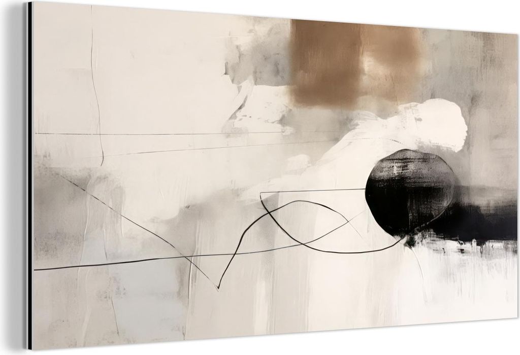 MuchoWow Wanddekoration Metall Metallbild Wandkunst 40x20 cm Abstrakte Kunst - Grau - Industriell MuchoWow Aluminium Gemälde - Bild - Aluminium