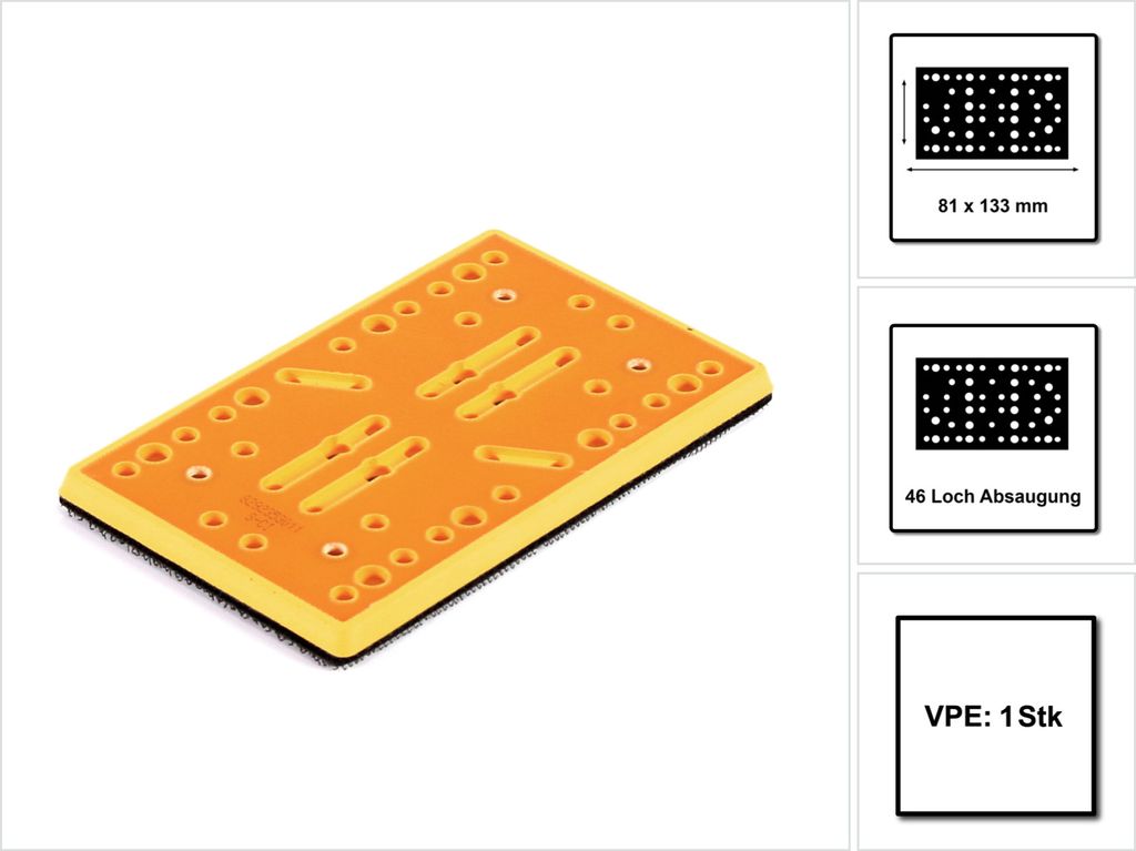 Mirka Schleifschuh Netz 81 X 133 Mm Grip 46L Medium