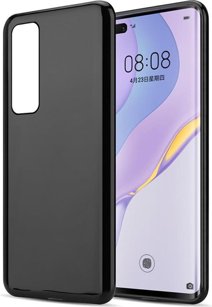 Cadorabo Hülle für Huawei NOVA 7 PRO 5G Schutz Hülle in Schwarz Schutzhülle TPU Silikon Cover Etui Case