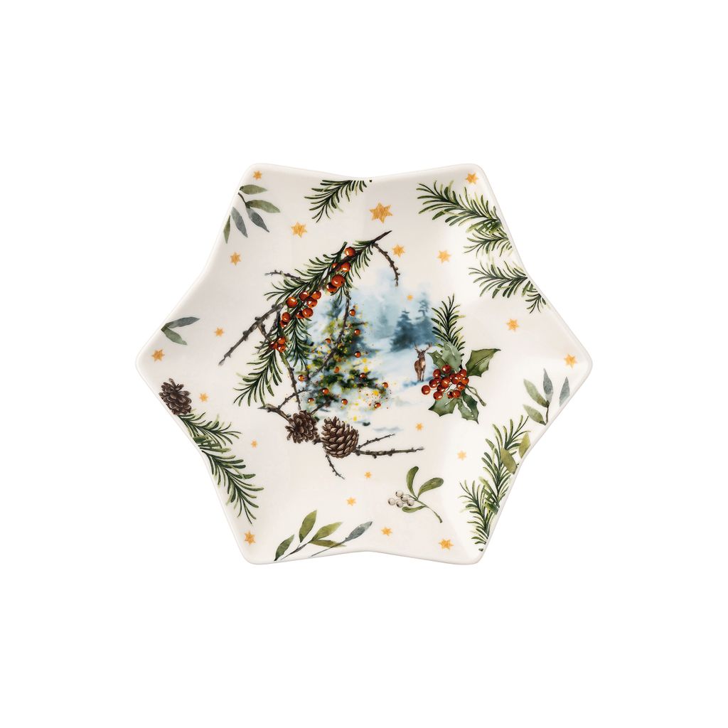 Hutschenreuther Sammelserie 2023 Am Weihnachtsbaum Sternschale 24cm