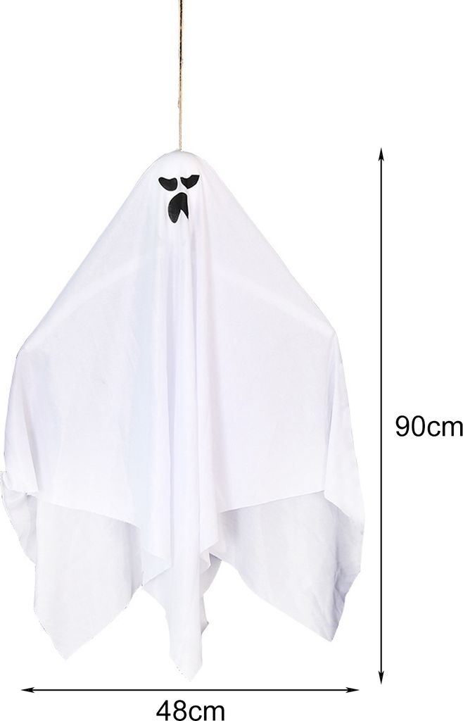 Anhänger, gruselig, zum Aufhängen, weißer Geist, Halloween-Dekoration, klares, niedliches Muster, Anhänger, Outdoor-Party-Requisiten