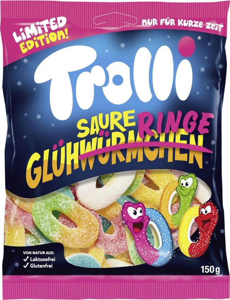 Trolli Kwaśne pierścienie Limited Edition Gumy owocowe Zdjęcie produktu 