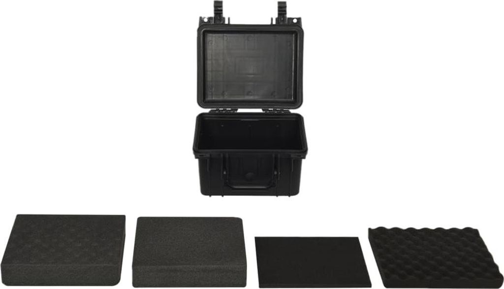 vidaXL Flugkoffer Tragbar Schwarz 27x25x18 cm PP Produktbild 