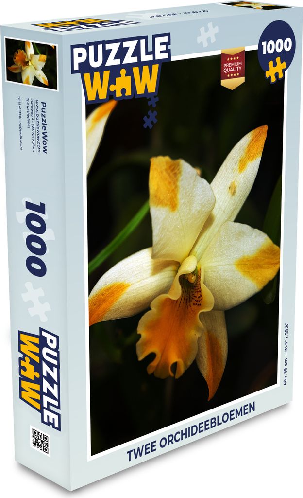 MuchoWow Puzzle 1000 Teile Zwei Orchideenblüten - Spielzeug - Alt und Jung - Spiele - Puzzeln