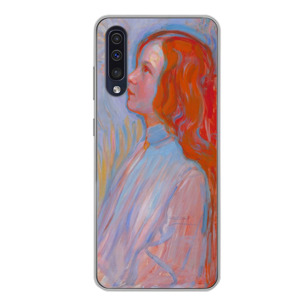 MuchoWow Handyhülle Schutzhülle Hülle für Samsung Galaxy A50 Hingabe - Piet Mondrian Silikon Softcase Handy Hülle - Mobiltelefonhülle