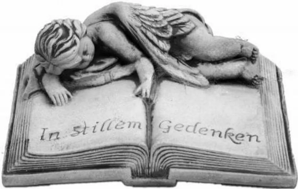 Ornement Tombe Inaltérable Pierre Livre Statue Mémoire sans Entretien