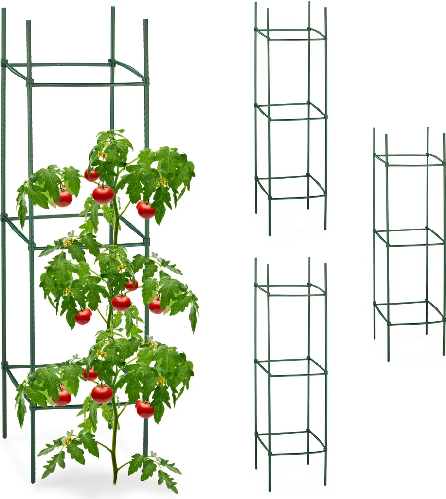 Support Plantes Grimpantes 120cm en Métal Résistant aux Intempéries - x4