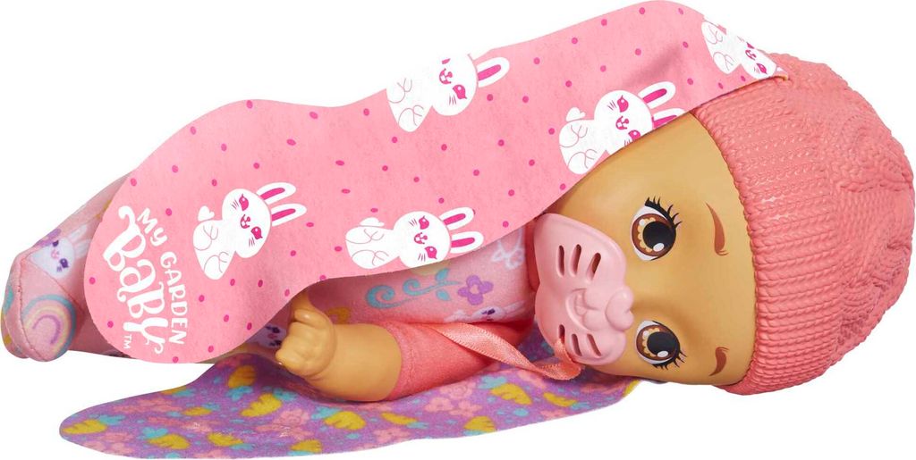 My Garden Baby HGC09 – Mein Erstes Schmuse-Hasen-Baby, Ca. 23 Cm | Weicher Plüsch Mit Blauen Ohren | Babyspielzeug Ab 18 Monaten