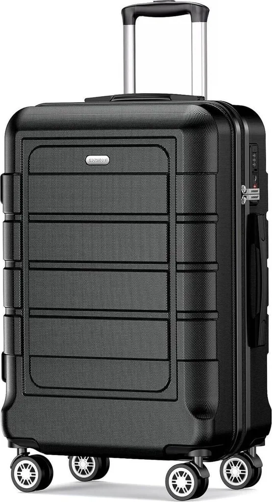Valise de Voyage SHOWKOO L 24 Pouces - Bagage Rigide et Léger Coloris Noir