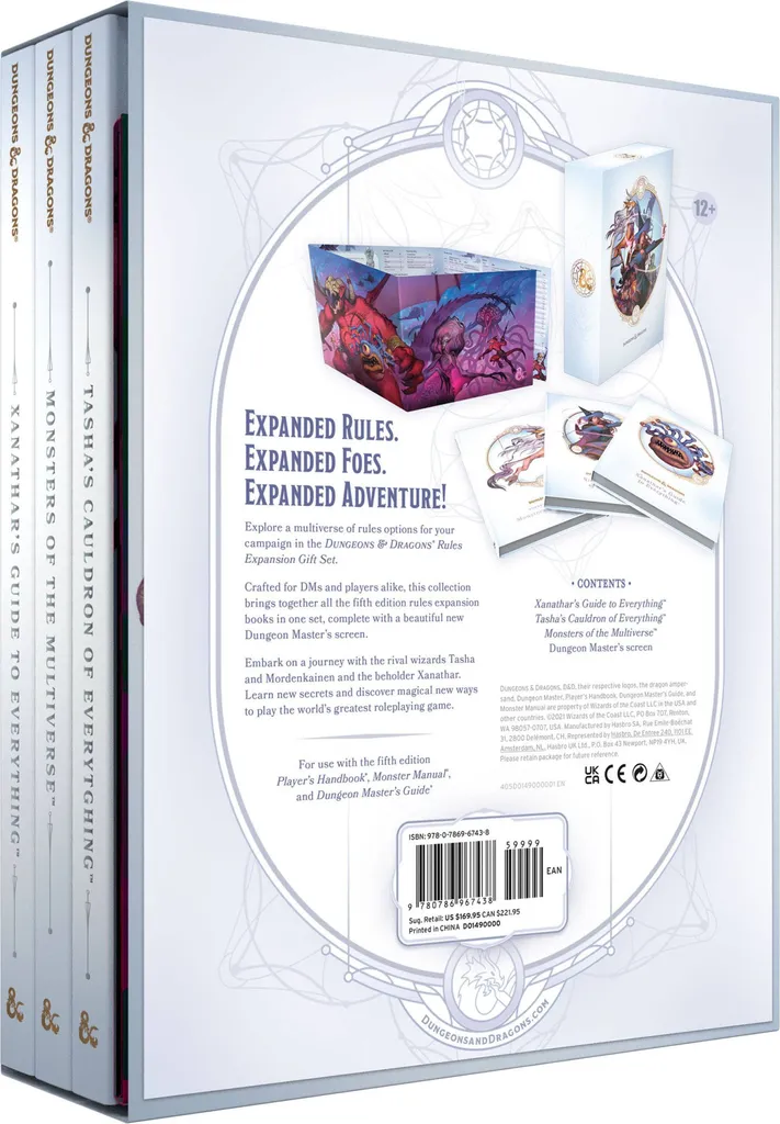Pack Extension JDR Dungeons & Dragons Gift Set avec Coffret de Rangement - 13