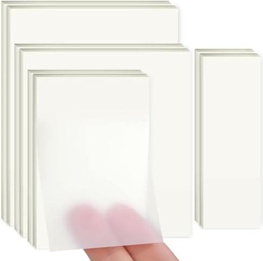 400 Blätter Transparente Haftnotizen, Transparent Sticky Notes Wasserfest Wiederbeschreibbar Clear Durchsichtige Klebezettel für Schulsachen Schu...