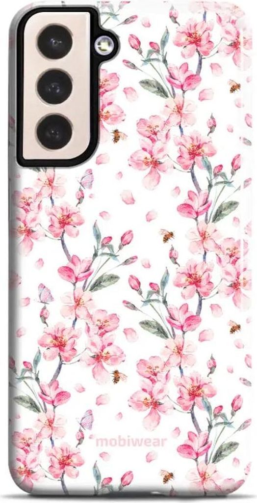 Handyhülle für Galaxy S21 Plus, Mobiwear Elite Pro, Japanischer Blumenstrauß