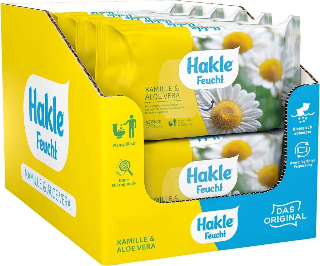 Hakle Feucht Kamille & Aloe Vera (12 x 42 Blatt) Produktbild