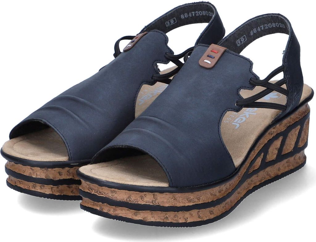 Rieker Damen Sandalen/ Sandaletten/ Keilsandaletten Blau Produktbild 