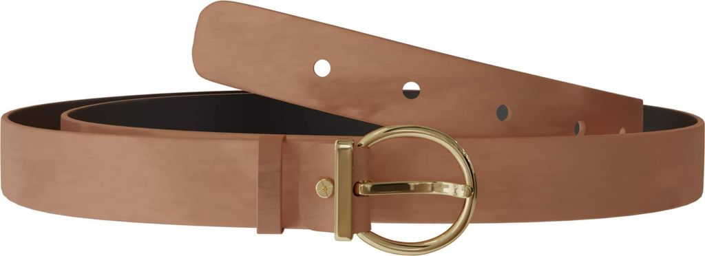 Damen Velours Samt Gürtel Wildleder-Optik Rind Leder 30643 Camel 110 cm