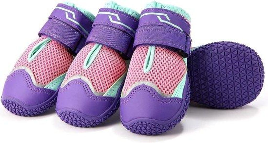 Reflektierende Hundeschuhe rutschfest atmungsaktiv 7cm Breite